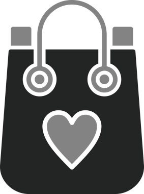 alışveriş çantası web simgesi, vektör çizim