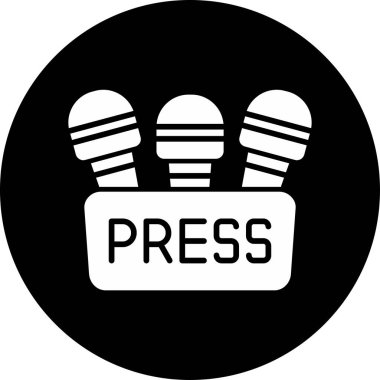 Basın Konferansı vektör illüstrasyonu