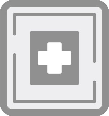 Hastane binası simgesi, vektör illüstrasyonu basit tasarım