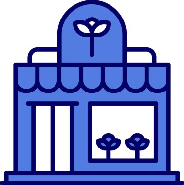 Çiçekçi simgesi basit bir illüstrasyon