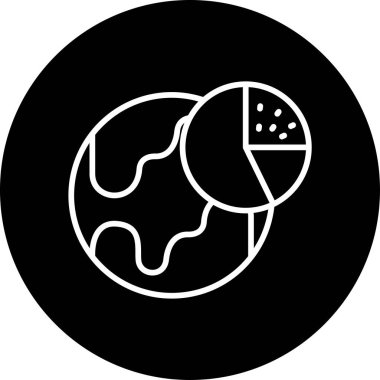 Veri tabloları ve görsel istatistiklerle kaplı dünya küresi küresel analitiği sembolize ediyor.