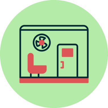 Tuvalet web simgesi, basit vektör illüstrasyonu