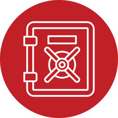 Güvenli Kutu. Web simgesi basit illüstrasyon