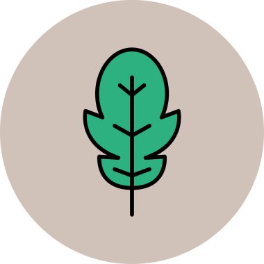 Arugula yaprağı ikonu illüstrasyonu