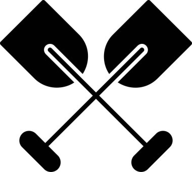 Kürek çekerek basit illüstrasyon web simgesi