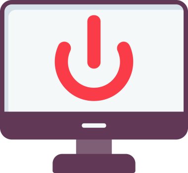 Bir güç düğmesi simgesinin vektör çizimi