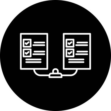 Simge vektör illüstrasyon tasarımını karşılaştır