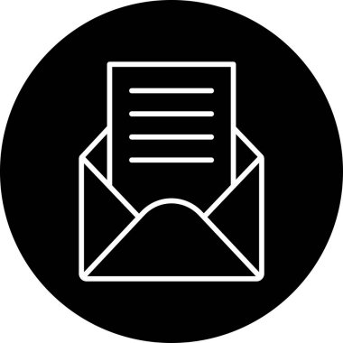 E-posta. Web simgesi basit illüstrasyon 