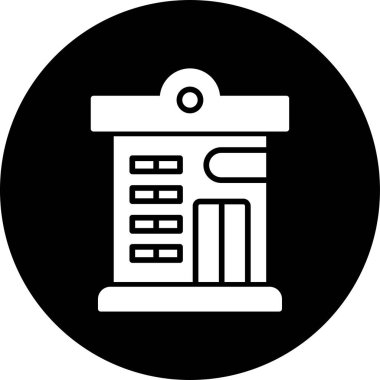 Şehir binası simgesi, vektör illüstrasyonu basit tasarım