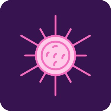 Mikroskobik Yaşam ikonu vektör çizimi