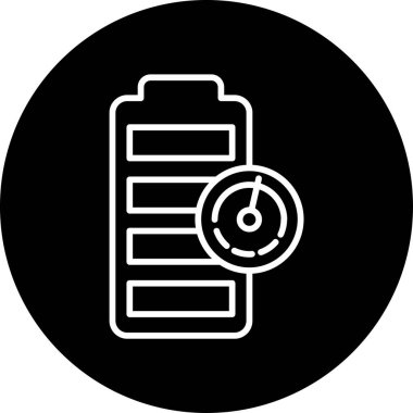 Batarya ikonu vektör illüstrasyonunu çalıştır