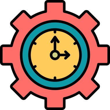 Zaman yönetimi simgesi vektör illüstrasyonu