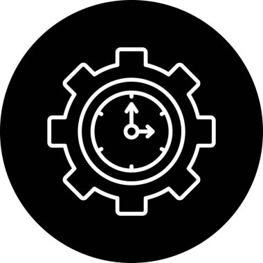 Zaman yönetimi simgesi vektör illüstrasyonu