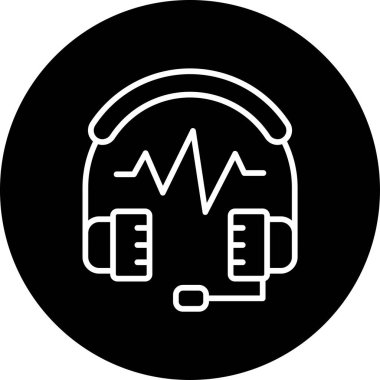 kulaklık simgesi vektör illüstrasyonu 