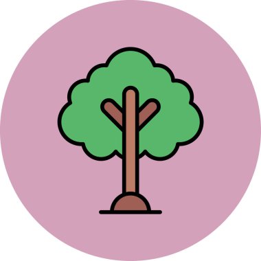 Ağaç. Web simgesi basit illüstrasyon 