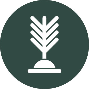 Porsuk ağacı. Web simgesi basit illüstrasyon