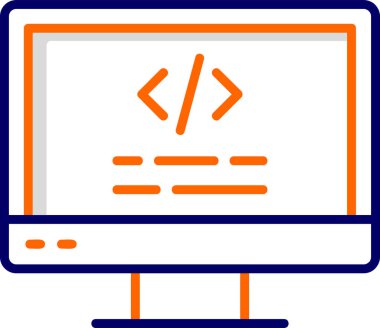 bilgisayar simgesi, vektör illüstrasyonu basit tasarım