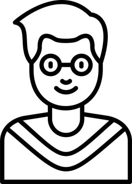 Öğrenci simgesi, vektör illüstrasyonu 