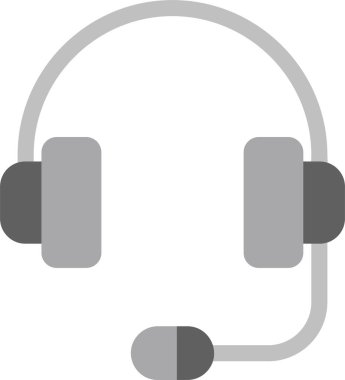 Müşteri hizmetleri, kulaklık ikonu. vektör illüstrasyonu 