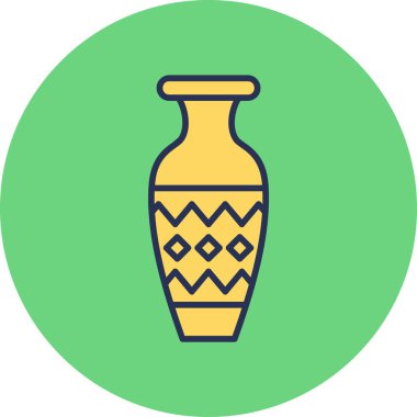 Vazo. Web simgesi basit illüstrasyon