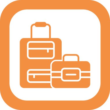 Bagaj web simgesi vektör illüstrasyonu