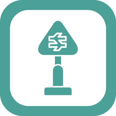 trafik işareti simge vektör çizim 