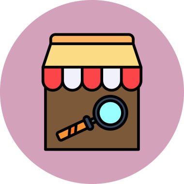 Dükkan. Web simgesi basit illüstrasyon