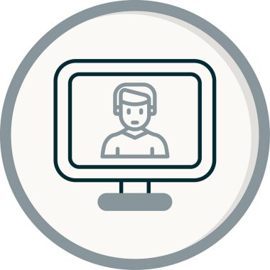 Basit simgeyi karşılama vektör illüstrasyonu