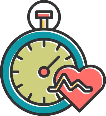 Kronometre simgesi, vektör illüstrasyonu basit tasarım