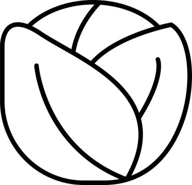 taze Brüksel Sprout simgesi, vektör illüstrasyonu 