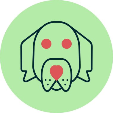 köpek English Cocker simgesi, vektör illüstrasyonu