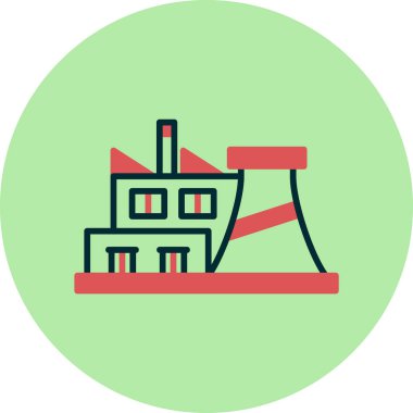 Fabrika simgesi vektör illüstrasyonu 