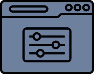 filtre ağ simgesi vektör illüstrasyonu