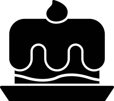 pasta doğum günü ikonu vektör illüstrasyonu