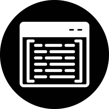 Kodlama ve Geliştirme konsepti simgesi, vektör illüstrasyonu basit tasarım