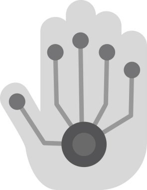 Kablolu eldiven. Web simgesi basit illüstrasyon