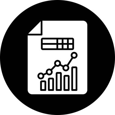 Bir tablo simgesinin vektör illüstrasyonu