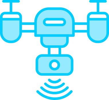 Akıllı Drone web simgesi, vektör illüstrasyonu 