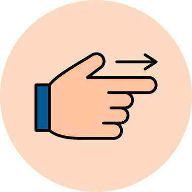 Parmak el simgesi vektör illüstrasyonu 