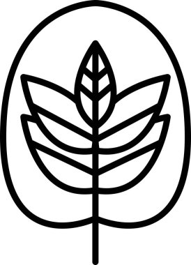 Calathea bitkisi. Web simgesi basit illüstrasyon