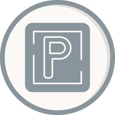 Park ediyor. Web simgesi basit illüstrasyon 