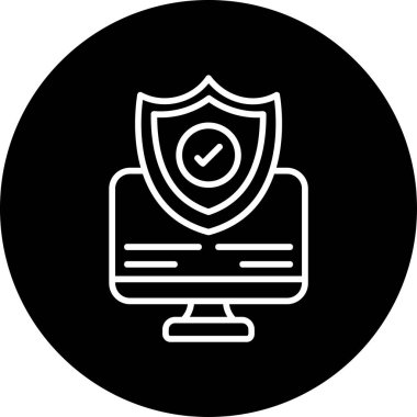 Güvenlik. Web simgesi basit illüstrasyon 