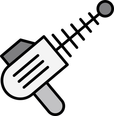 Lazer silahı, silah ikonu, vektör illüstrasyonu