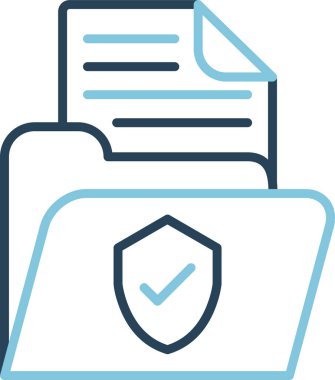 Minimalist bir dizaynda bir belge simgesinin vektör illüstrasyonu.