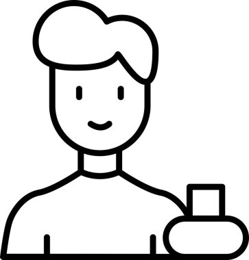 Adamım. Web simgesi basit illüstrasyon 