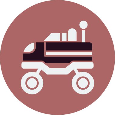 Telsiz kontrollü araba. Web simgesi basit illüstrasyon