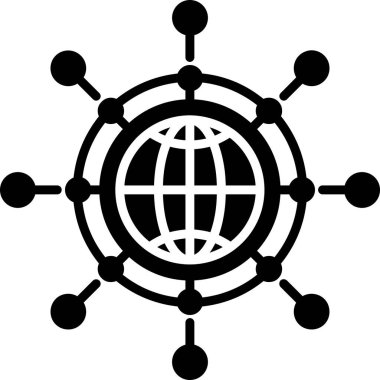 Ağ basit simgesinin vektör illüstrasyonu