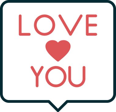 Seni seviyorum ikon vektör çizimi