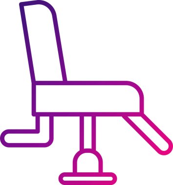 Koltuk ikonu vektörü. ince çizgi işareti