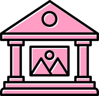 Müze. Web simgesi basit tasarım